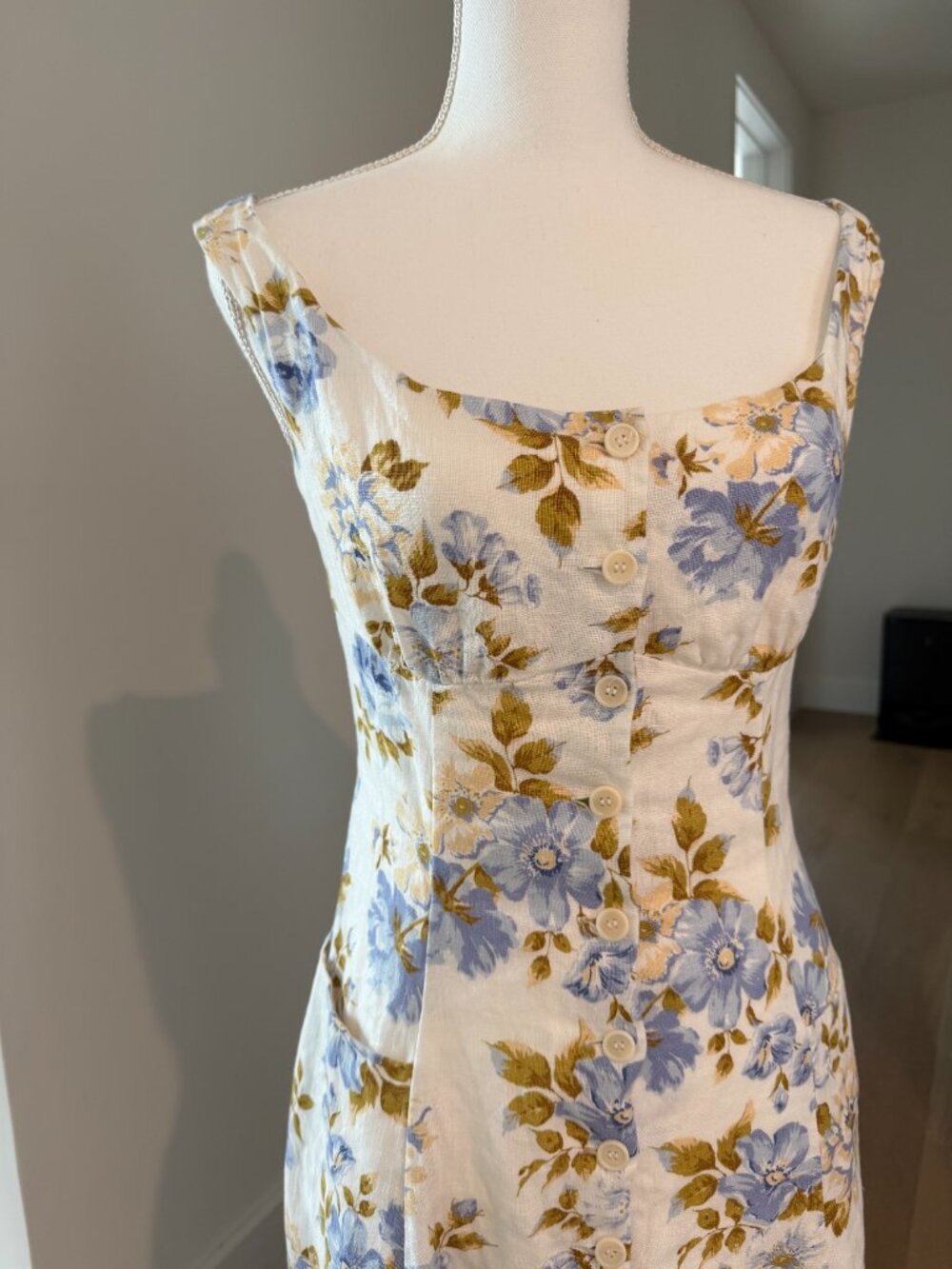 Reformation louisa Linen floral dress maxi - Picture 5 of 8